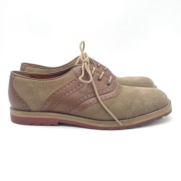 PULA Roberta Tan Brown Suede Leather Oxford Lace-Up Shoes Academia Womens Size 9 - Picture 10 of 16